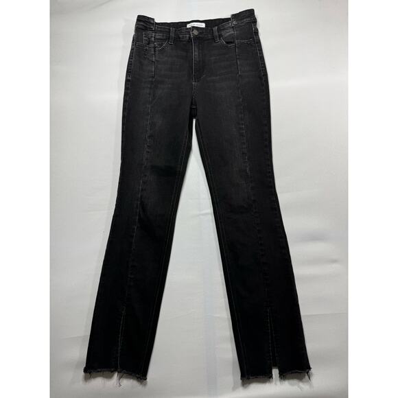 Flying Monkey Women's Notched Waist Straight Leg Black Jeans - Size 30 (32x32) - Picture 1 of 6